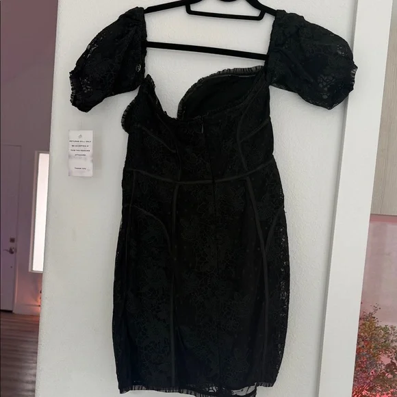 For Love And Lemons Black Lace Mini Dress - Picture 7 of 10